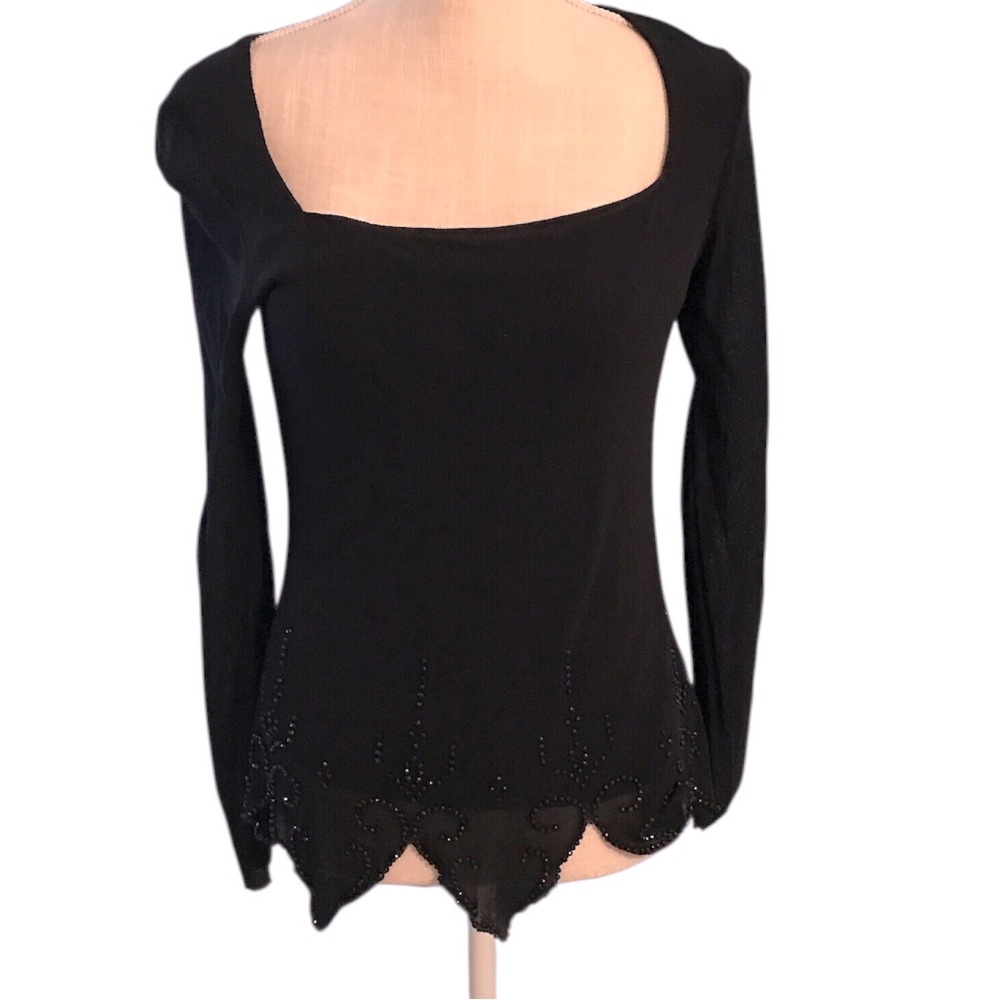 Elegant Black Long Sleeve Top